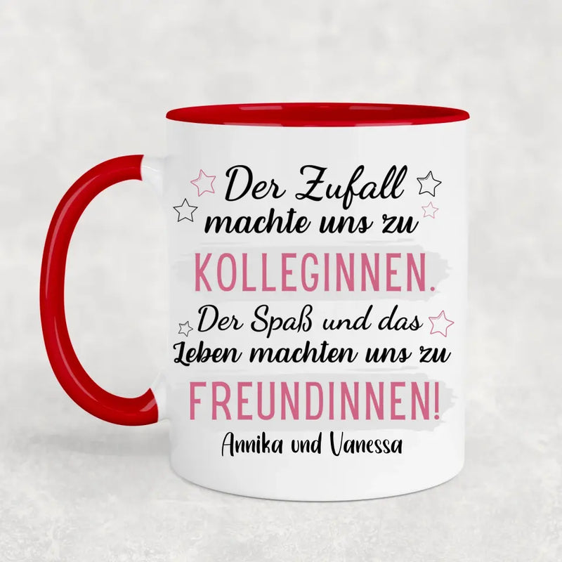 Von der Kollegin zur Freundin - Personalisierte Tasse