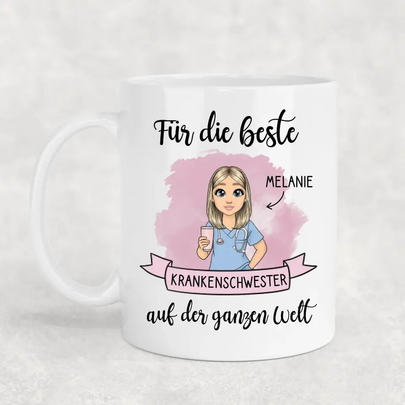 Auf der Welt - Personalisierte Tasse