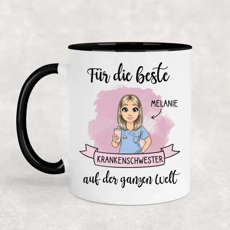 Auf der Welt - Personalisierte Tasse