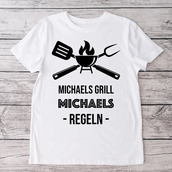 Mein Grill, meine Regeln! - Personalisiertes T-Shirt