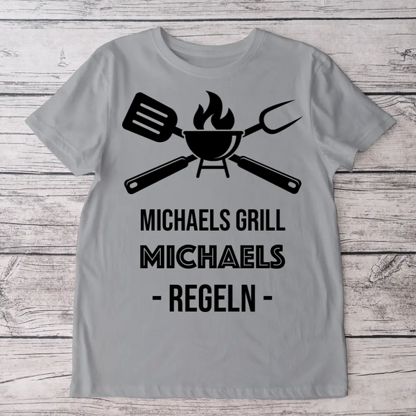 Mein Grill, meine Regeln! - Personalisiertes T-Shirt