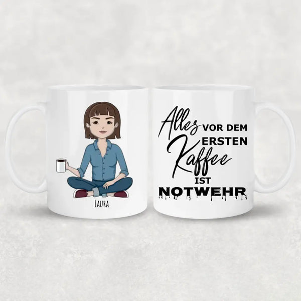 Erstmal Kaffee - Personalisierte Tasse