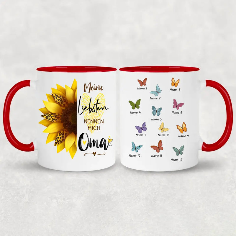 Sonnenblume - Personalisierte Tasse