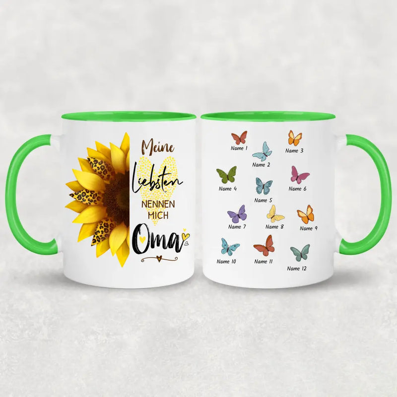 Sonnenblume - Personalisierte Tasse