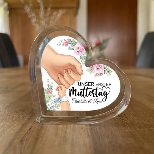 Gedeelde Dag - Gepersonaliseerd hart van acryl