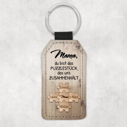 Puzzelstukje - Gepersonaliseerde sleutelhanger
