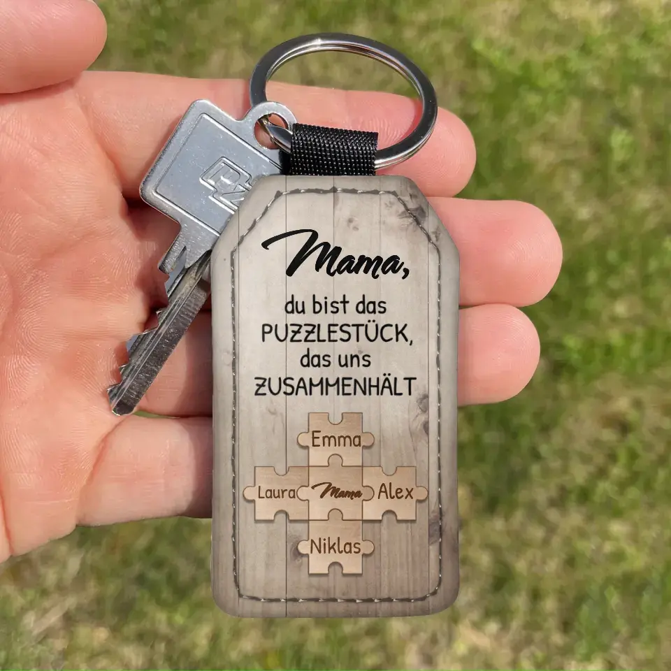 Puzzelstukje - Gepersonaliseerde sleutelhanger