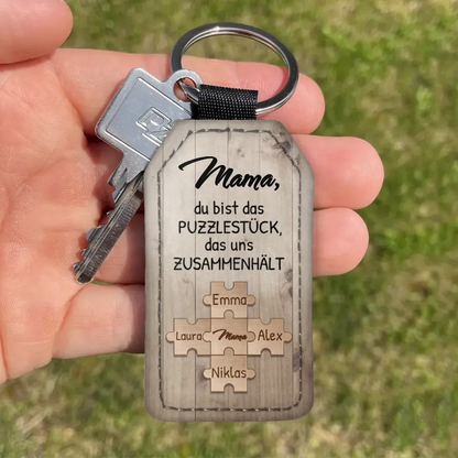 Puzzelstukje - Gepersonaliseerde sleutelhanger