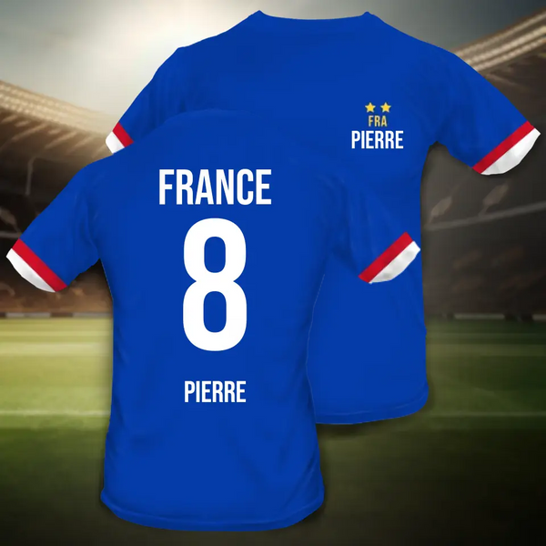 Frankreich-Trikot - Personalisiertes T-Shirt