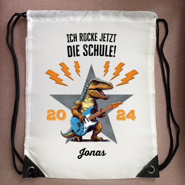 Schule rocken - Personalisierter Turnbeutel