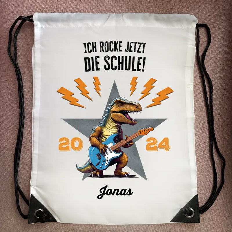 Schule rocken - Personalisierter Turnbeutel