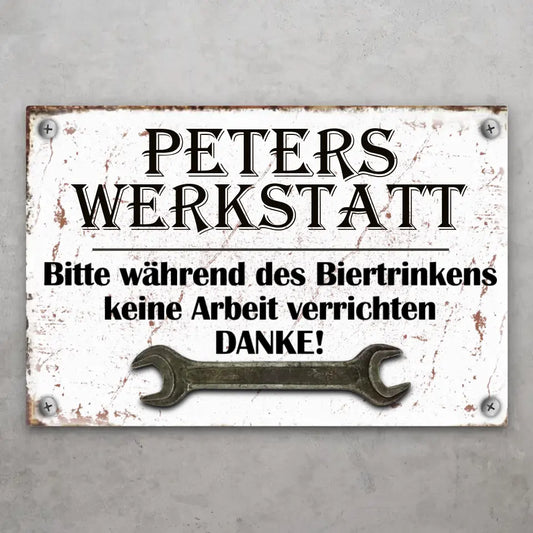 Geen werk - Gepersonaliseerd deurbord 