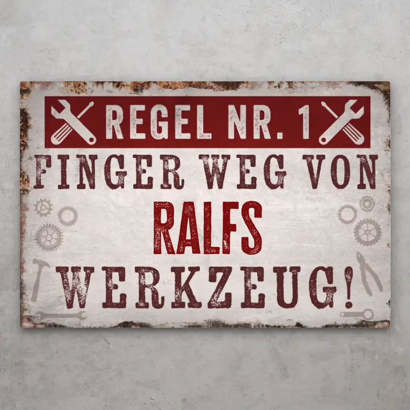 Regel Nr. 1 - Personalisiertes Türschild