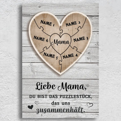 Puzzelstukje - Gepersonaliseerd canvas 