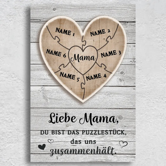 Puzzelstukje - Gepersonaliseerd canvas 