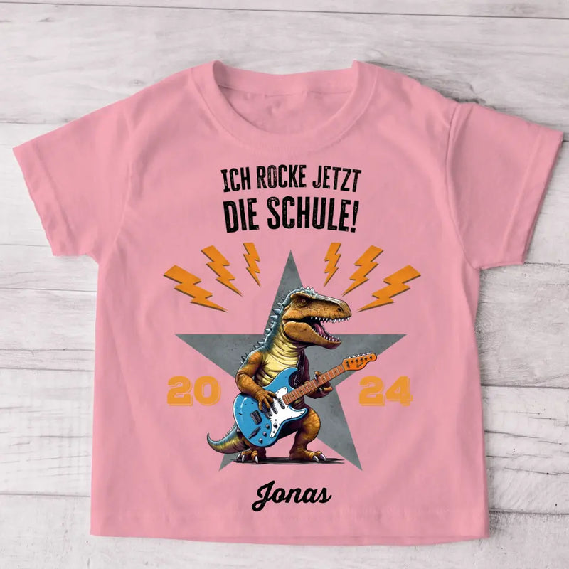 Schule rocken - Personalisiertes Kinder T-Shirt