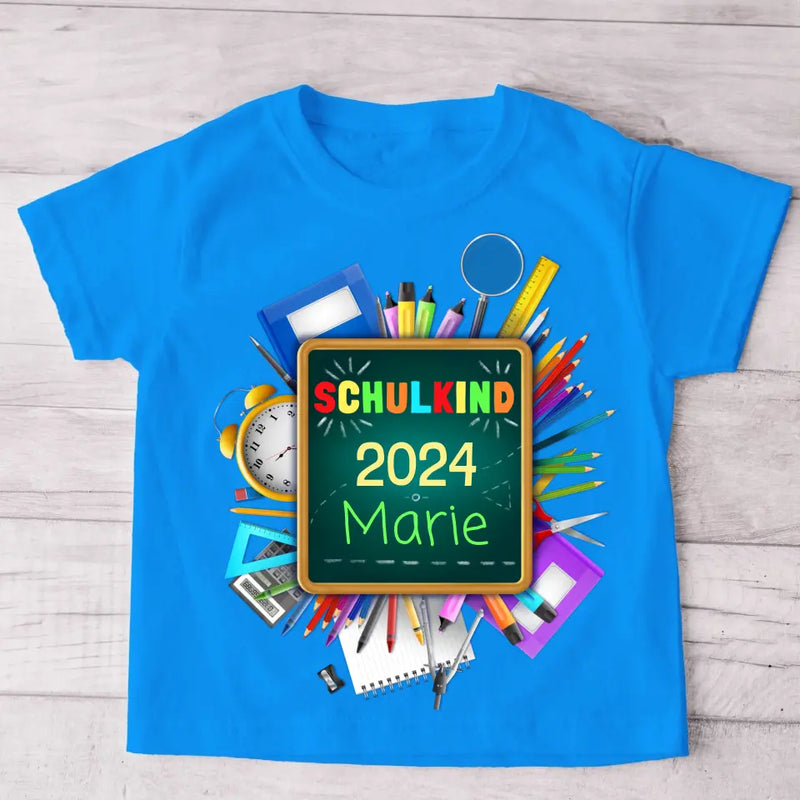 Schulsachen - Personalisiertes Kinder T-Shirt