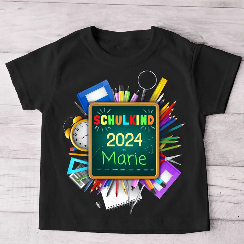 Schulsachen - Personalisiertes Kinder T-Shirt