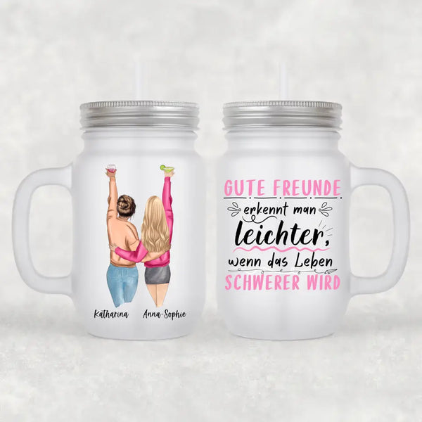 Best friends forever - Personalisiertes Henkelglas