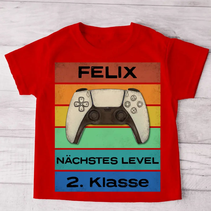 Level Up - Personalisiertes Kinder T-Shirt