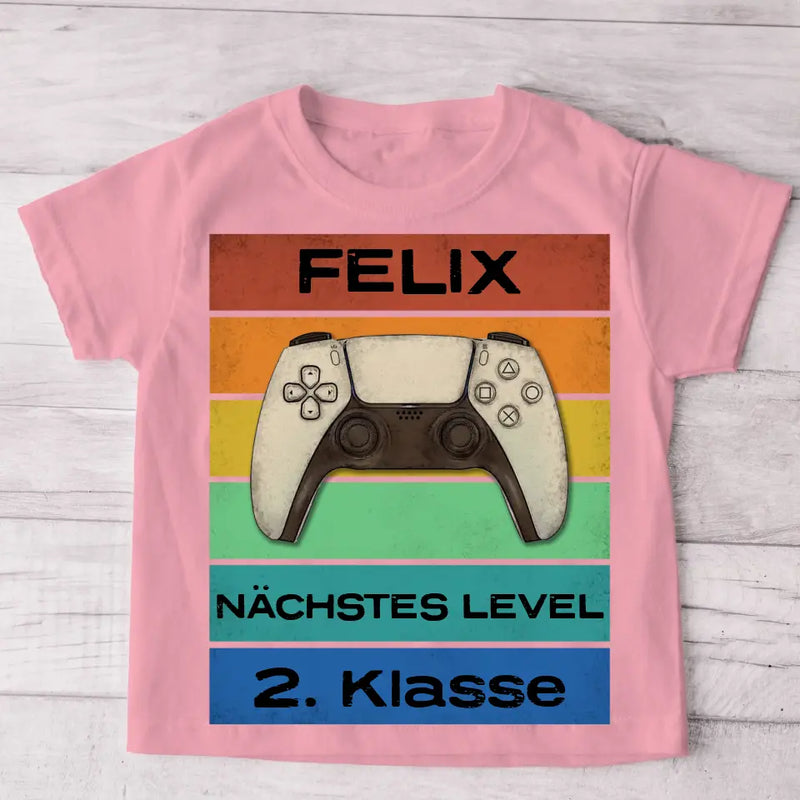 Level Up - Personalisiertes Kinder T-Shirt