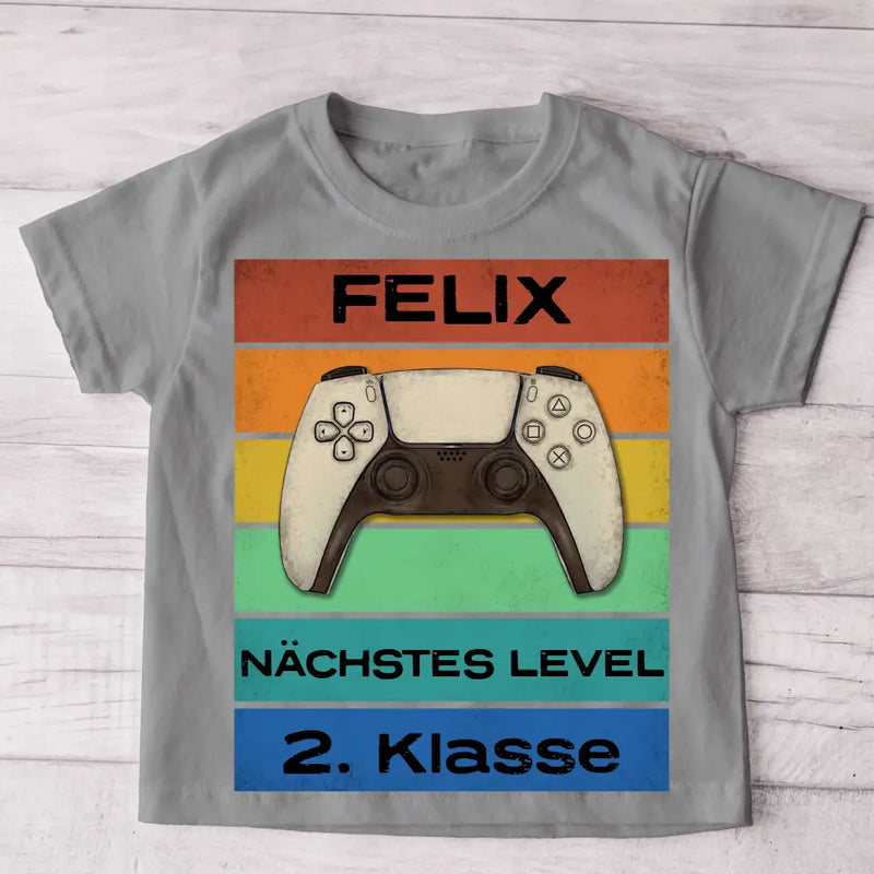 Level Up - Personalisiertes Kinder T-Shirt