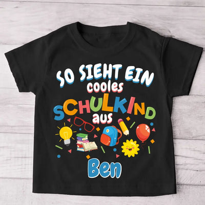 T-shirt personnalisé pour enfant « Écolier cool » 