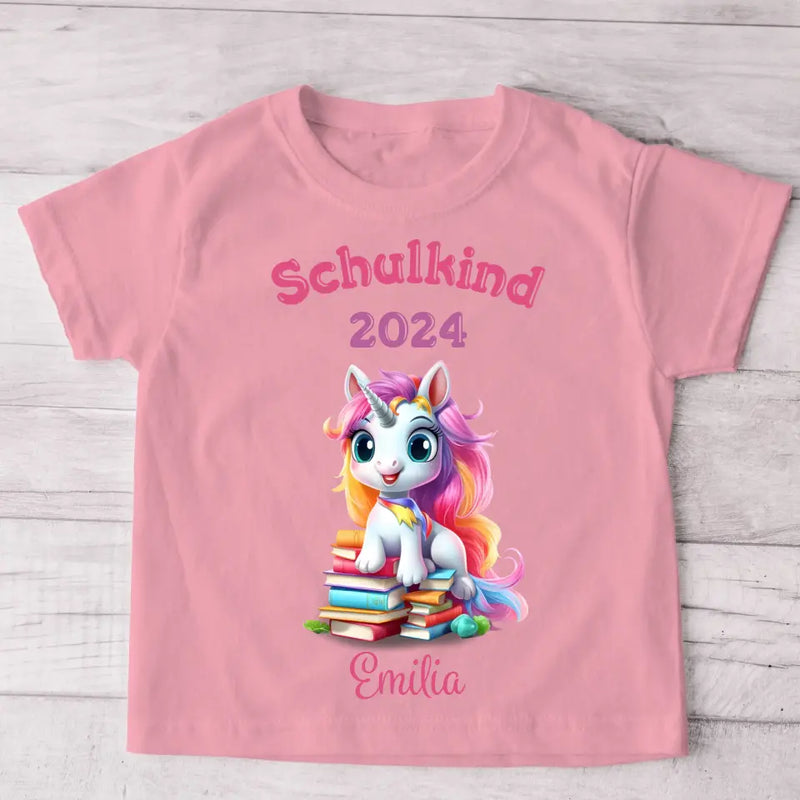 Kluges Einhorn - Personalisiertes Kinder T-Shirt