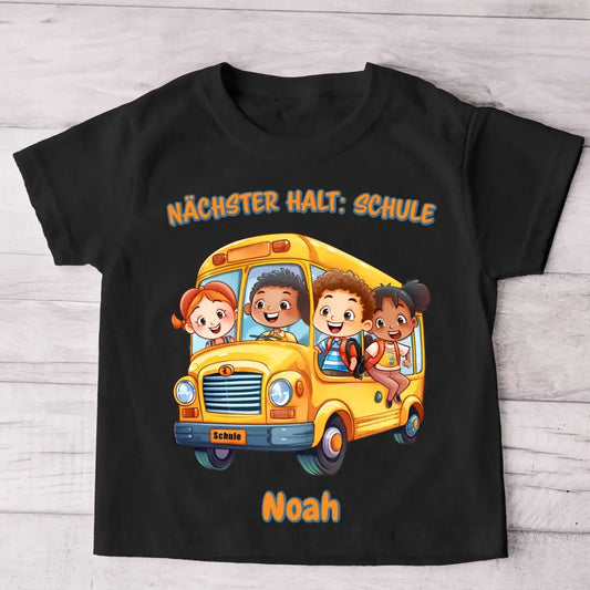 Schoolbus - Gepersonaliseerd kinder-T-shirt 
