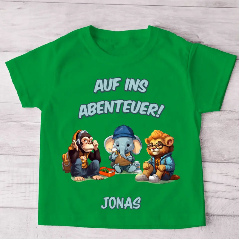 Auf ins Abenteuer - Personalisiertes Kinder T-Shirt