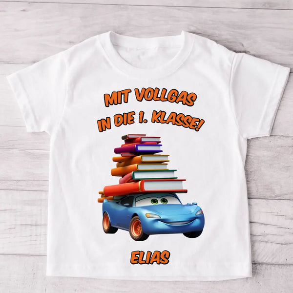 Vollgas - Personalisiertes Kinder T-Shirt