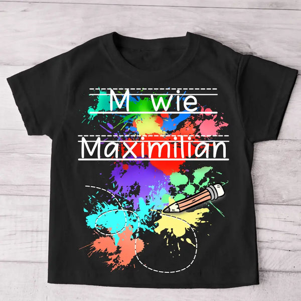 Schreiben lernen - Personalisiertes Kinder T-Shirt