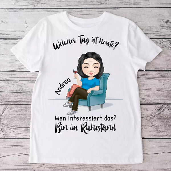 Bin im Ruhestand - Personalisiertes T-Shirt