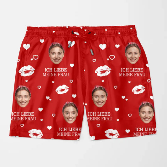 Ik hou van mijn vrouw - Gepersonaliseerde zwembroek 