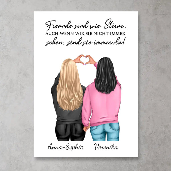 Winter Besties - Personalisiertes Poster