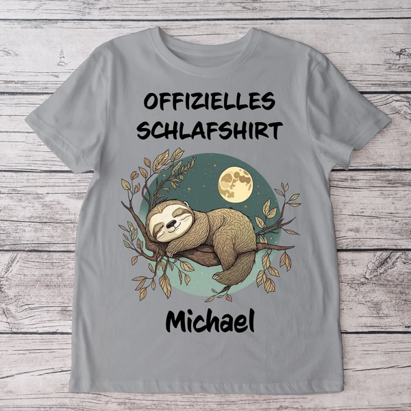 Offizielles Schlafshirt - Personalisiertes T-Shirt