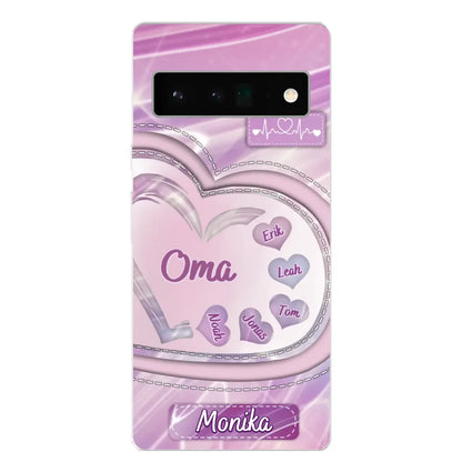 Glitterharten - gepersonaliseerde telefoonhoes