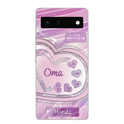 Glitterharten - gepersonaliseerde telefoonhoes