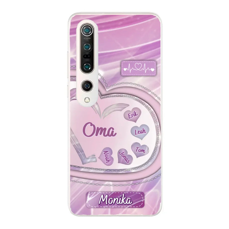 Glitzerherzen - Personalisierte Handyhülle