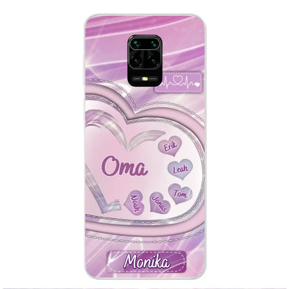 Glitterharten - gepersonaliseerde telefoonhoes
