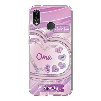 Glitterharten - gepersonaliseerde telefoonhoes