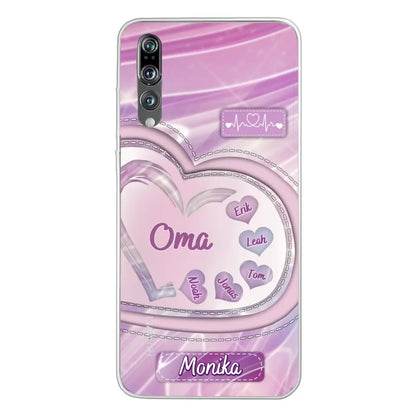 Glitterharten - gepersonaliseerde telefoonhoes