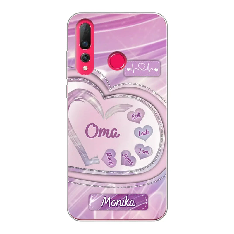 Glitzerherzen - Personalisierte Handyhülle