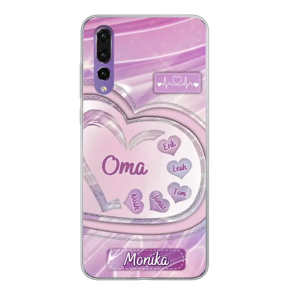 Glitterharten - gepersonaliseerde telefoonhoes
