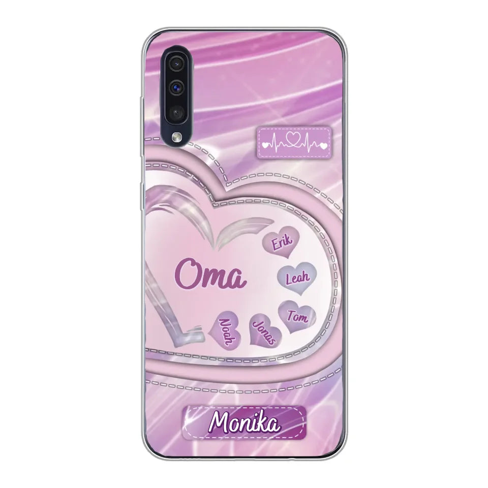 Glitterharten - gepersonaliseerde telefoonhoes
