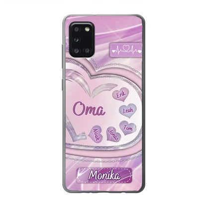 Glitterharten - gepersonaliseerde telefoonhoes