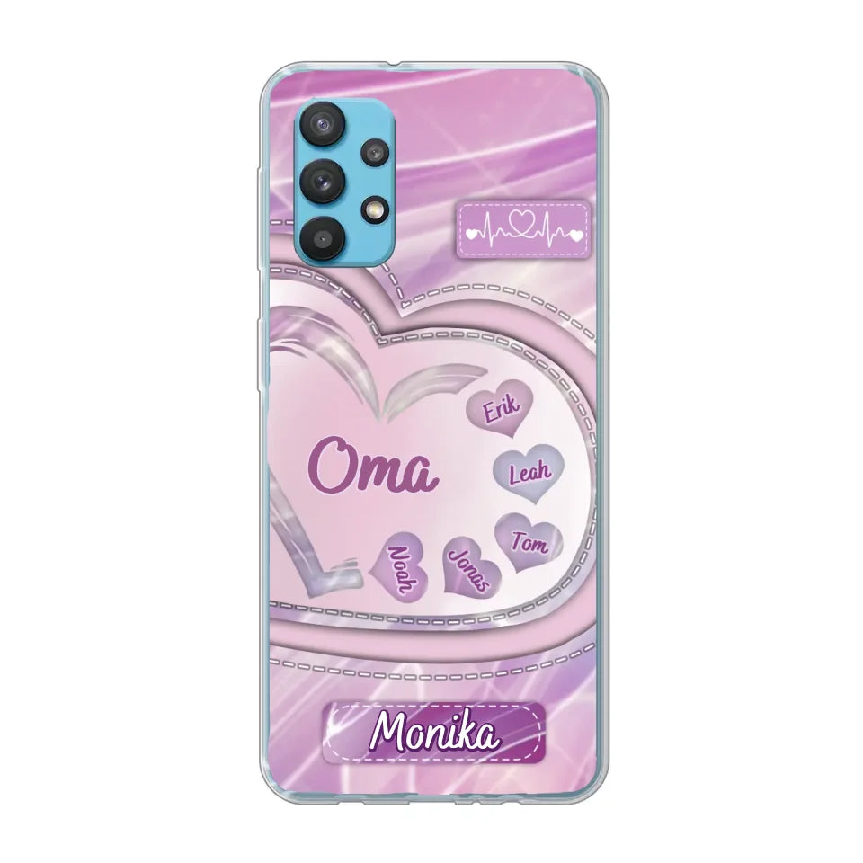 Glitterharten - gepersonaliseerde telefoonhoes