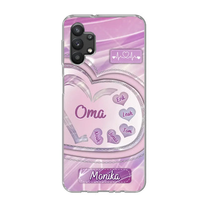 Glitterharten - gepersonaliseerde telefoonhoes