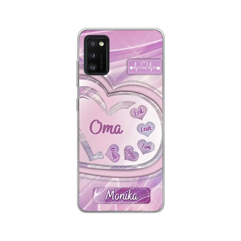 Glitterharten - gepersonaliseerde telefoonhoes
