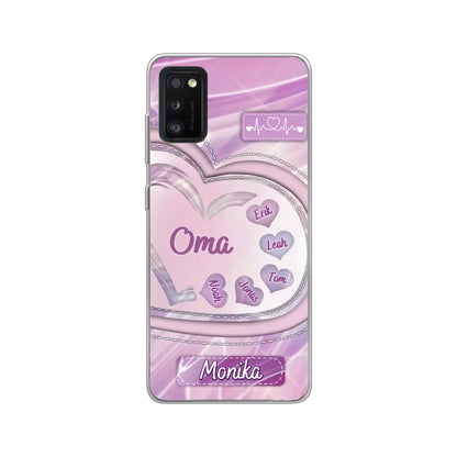 Glitterharten - gepersonaliseerde telefoonhoes